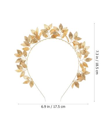 Minkissy Leaves Headband - Greek Goddess Costume Accessory for Weddings Pageants & Birthdays | Golden Luxury Hairpiece - Buy Online on GoSupps.com