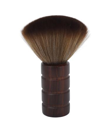 Qukaim Salon Neck Brush Hair Cutting Neck Dust Brush Salon Barber Nylon Hair Wooden Handle Face Neck Dust Cleaning Brush