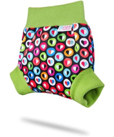 Petit Lulu Cloth Nappy Wrap Size M | Washable Diaper Cover | Reusable Nappies Europe | Colourful Hearts - Buy Online on GoSupps.com