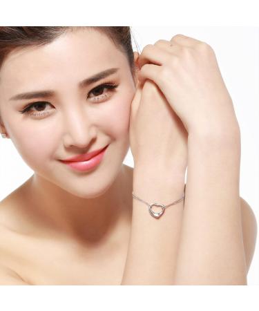 Women's Bracelet Exquisite Heart Bracelet Jewelry Bracelet Popular Fashion Jewelry Bracelet Personalized Birthstone Bracelet Natural Birthday Bracelet - Buy Online on GoSupps.com