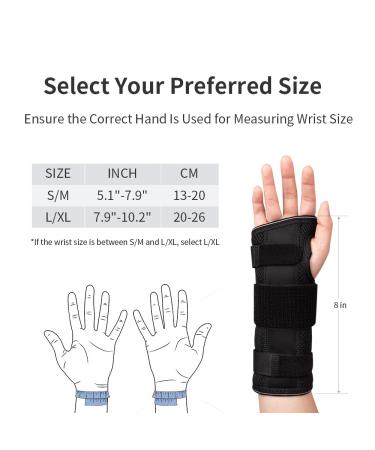 YAHA Carpal Tunnel Wrist Brace Night Support for Men & Women - Adjustable Splint with 3 Stays for Carpal Tunnel Syndrome Relief Tendonitis & Sprains - Fits Left & Right Hands Size Right S/M - Buy Online on GoSupps.com