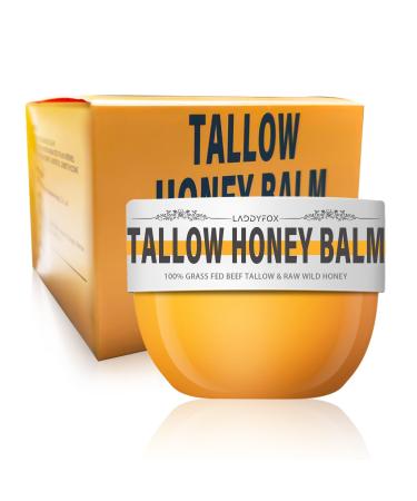 IFVGFB Beef Tallow for Face 100% Grass-Fed Beef Tallow Balm Organic Whipped Tallow Balm with Honey & Vitamin E Handcrafted Tallow Face Moisturizer Natural Formula for Dry & Sensitive Skin