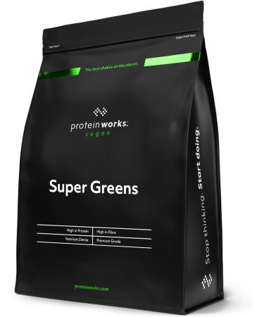 Protein Works Super Greens Powder 500g - Vegan Tropical Punch Detox Shake for Immune Support - Buy Online on GoSupps.com