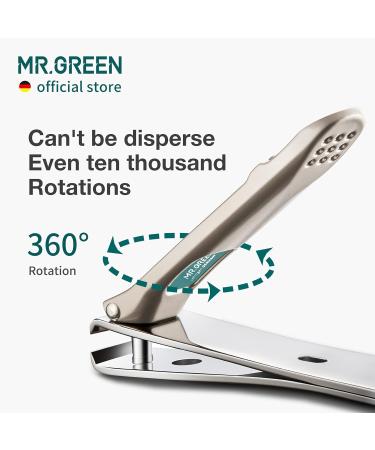 MR.GREEN Curved Blades Nail Clippers Set with Glass File - Stainless Steel Manicure and Pedicure Tools - Buy Online on GoSupps.com