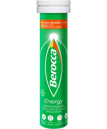 Berocca Vitamin C Effervescent Tablets with Magnesium Vitamin B12 and Vitamin B Complex (B1 B2 B3 B5 B6 B7 B9 and B12) Orange Flavour Tablets 15 Tablets - Buy Online on GoSupps.com
