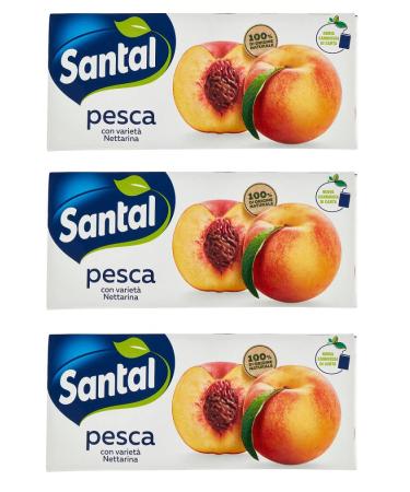 Parmalat Santal Pesca Set of 3 peach juice Fruit juice Soft drink Brik 3 x 200 ml