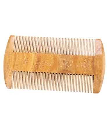 Doitool green beard from sandalwood beard heating gather beard hair brush combs beard comb for men's pocket travel comb bart comb for men green sandalwood wooden comb tool man