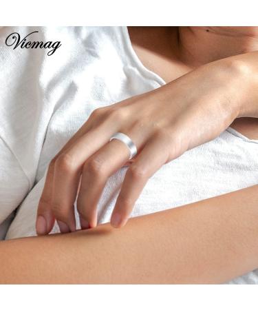 Vicmag Magnetic Copper Rings for Women - 4X Strength, 3500 Gauss Magnets, Adjustable, 100% Pure Copper - 2PCS (Silver) | Jewelry Gift Box - Buy Online on GoSupps.com