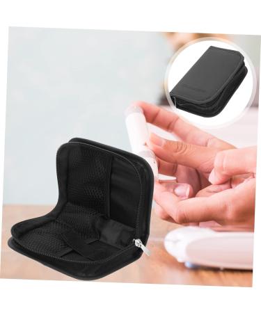 DOITOOL Glucose Meter Hard Travel Case - Blood Sugar Monitor Organizer Shell for Convenient Storage of Sphygmomanometer Accessories and Test Lancet - Black - Buy Online on GoSupps.com