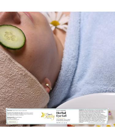Cucumber Herbal Eye Gel - Anti-Aging Vegan Skincare for Puffy Eyes, Dark Circles, and Wrinkles - Hyaluronic Acid, Avocado Oil, Coffee - Buy Online on GoSupps.com
