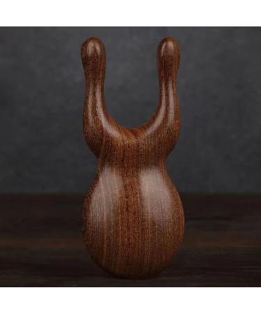Brown Wood Facial Massage Device | Ergonomic Portable Massager for Smooth Skin - Natural Wood Tool for Face Nose Ear & Mouth Massage - Buy Online on GoSupps.com