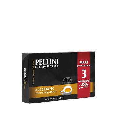 Pellini Caff Gusto Cremoso No. 20 for Espresso Pot - 3x250g | Premium Italian Coffee - International Shipping - Buy Online on GoSupps.com