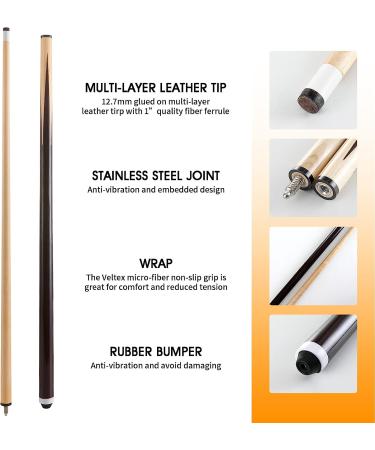 Pool Cue Stick Set - 2 or 4 Pack with Different Weights/Sizes | 20oz 58 Billiards Cue - Buy Online on GoSupps.com
