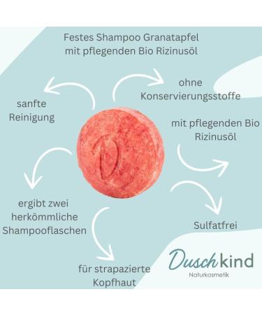  Duschkind 4 in 1 Ginger Lemon & Pomegranate Solid Shampoo - Handmade Vegan - 100% Natural Sisal & Organic Loofah Slice - Plastic Free - Palm Oil Free - Buy Online on GoSupps.com