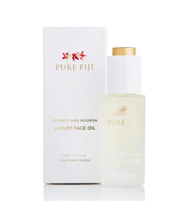 PURE FIJI Hydrate & Nourish Luxury Face Oil Face Moisturizer for Women Skin Brightening Serum - Anti Aging Reduce Wrinkles & Dark Spots Coconut Oil For Face Organic 1 Fl.Oz