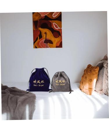 DRESSOOS Portable Hair Dryer 2pcs Storage Bag Duffle Bag for Travel Hair Dryer Pouch Smooth Hair Dryer Bag Household Velvet Bag - Buy Online on GoSupps.com