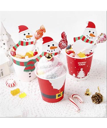 Kcvzitrds Pack of 25 Paper Cards Christmas Lollipops Santa Claus Festival Birthday Party for Children Candy Gifts Packaging Decoration Easy Installation - Buy Online on GoSupps.com