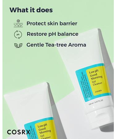 Buy Cosrx Low pH Good Morning Gel Cleanser 150ml - Gentle Cleansing for Glowing Skin - Buy Online on GoSupps.com