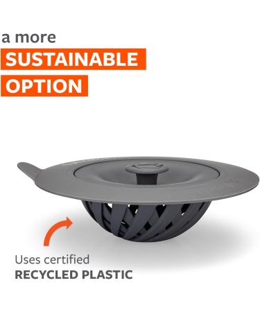 Full Circle Sinksational Sink Drain Strainer & Stopper - 2 in 1 with Separate Plug - Gray - Buy Online on GoSupps.com