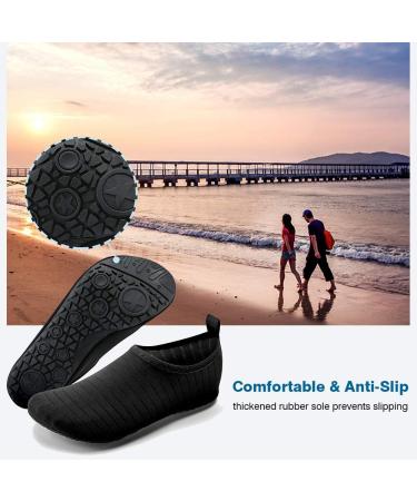 Joto Quick-Dry Water Shoes for Women Men & Children - Unisex Aqua & Beach Shoes Black 44/45 EU - Buy Online on GoSupps.com