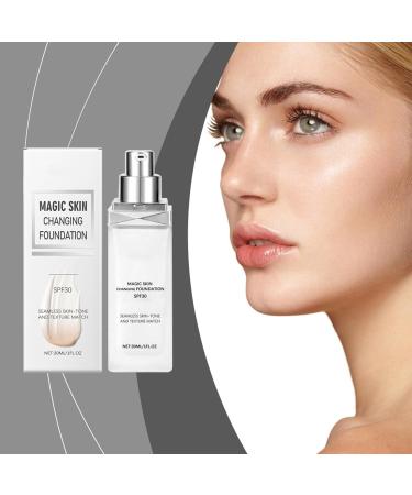 Color Changing White FoundationColor Match Foundation SPF 30 Covering Cream Moisturizing Natural Base Glow Face Lightweight For Daily Use Women - Buy Online on GoSupps.com