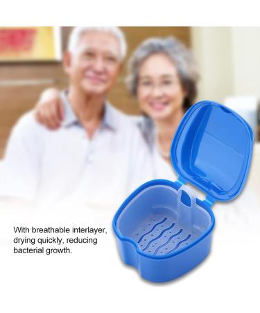 Prosthesis Cleaning Box | Orthodontic Storage & Soaking Cup with Sieve | Blue Mouth Guard Container - Buy Online on GoSupps.com