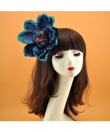 xbiez Girls Bangs Clip Oversized Camellia Headdress Hair Accessories Oversized Flower Bright-coloured Rose Flower Hairpin Coral Red - Buy Online on GoSupps.com