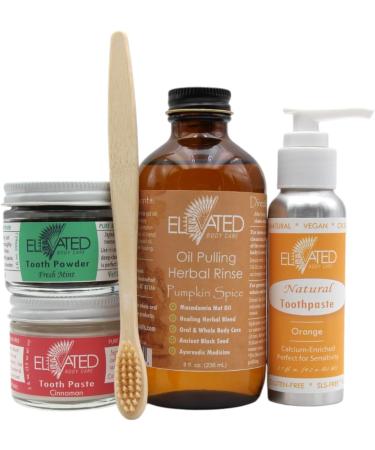 Elevated All Natural Fluoride Free Toothpaste - SLS Free Vegan Toothpaste - Glass Jar - 4 Flavors - Made in USA (Peppermint) - Buy Online on GoSupps.com