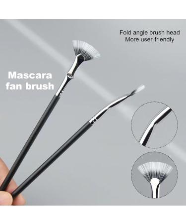 GEDOX Fiber Brush Lash Brush Mascara Fan Brush Professional Angled Lash Brushes Eyelash Eyebrow Brush Eye Shadow Brush Soft Bristles Makeup Tools For Natural Lifted Effects - Buy Online on GoSupps.com