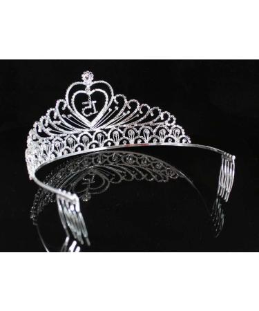 Janefashions Sweet 15 Quinceanera Tiara Crown - Clear White Austrian Rhinestone Princess Headpiece T1756 - Buy Online on GoSupps.com