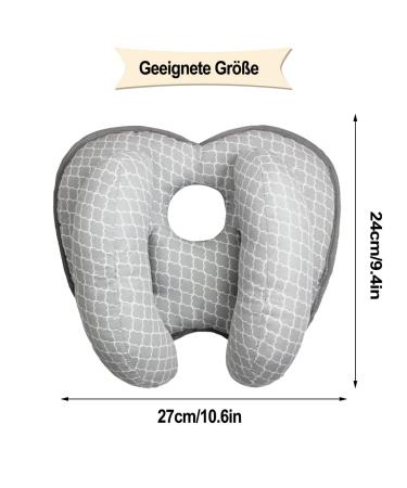 Buy Aipinqi Baby Head & Neck Pillow - Soft Bio Cotton Adjustable Stroller & Car Seat Travel Pillow for Toddlers (Gray & White) - Buy Online on GoSupps.com