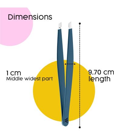 Wamza Slanted Eyebrow Tweezers for Facial Hair Women & Men - Stainless Steel Precision Pluckers for Chin & Fine Hair - Teal - Buy Online on GoSupps.com