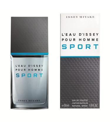 Issey Miyake L'eau D'issey Pour Homme Sport Eau de Toilette Spray for Men 1.6 Ounce 1.6 Fl Oz (Pack of 1)