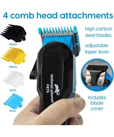 Animal Planet 59509 Corded Professional Pet Clippers Kit and Accessories/Dog & Cat Fur Trimmer/High Precision Low Noise Shaver - Buy Online on GoSupps.com