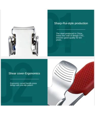SVAASA Nail Clippers Ultra Thin Nail Clipper Portable Stainless Steel Nail Toe Cutter Trimmer Scissor Carbon Steel Manicure Pedicure Tool - Buy Online on GoSupps.com