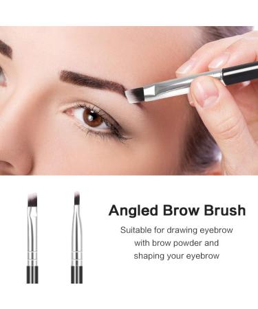 12 Pieces Eyebrow Brush Duo Eyebrow Brush and Spoolie Black Brow Tint Brush Fiber Angled Eyebrow Brush for Tinting Angled Eyebrow - Buy Online on GoSupps.com