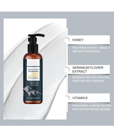 Men's Nourishing Facial Cleanser - Gentle Deep Cleaning Oil Control Anti-Wrinkle & Long-Lasting Hydration(1PCS) - Buy Online on GoSupps.com