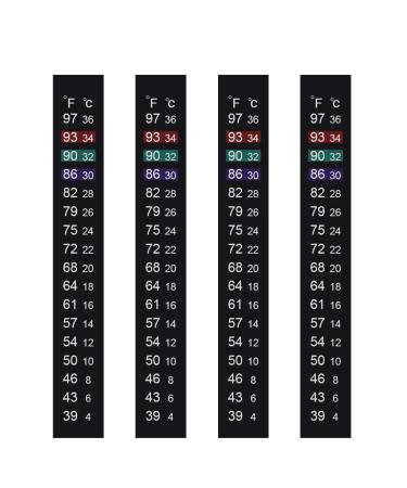 Jansamn Brewing Thermometer Strip Adhesive Strip Thermometer Aquarium Thermometer Sticker Thermometer Sticker for Fish Tank/Kombucha 39 to 97 & 4 to 36