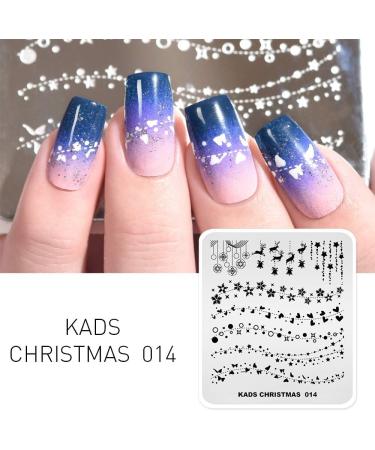 Christmas Festival Nail Art Stamping Template - Elk Star Snowflakes Pattern | Alexnailart Manicure Tool (CH014) - Buy Online on GoSupps.com