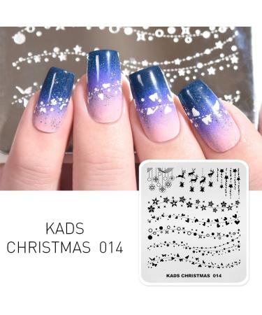 Kads Christmas Nail Art Stamp Plate CH014 - Moose & Bell Decorative Templates for Festive Nail Designs - Buy Online on GoSupps.com