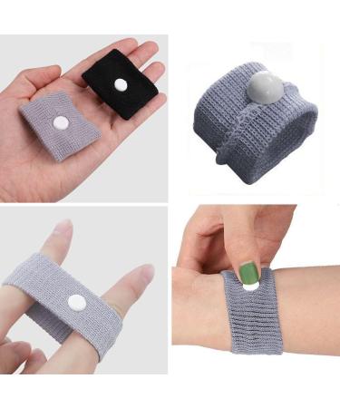 Motion Sickness Relief Wristbands - 4 Pairs Black & Grey Acupressure Bands for Adults & Children - Anti Nausea Travel Wristbands for Sea, Car, Flying, Pregnancy - Buy Online on GoSupps.com