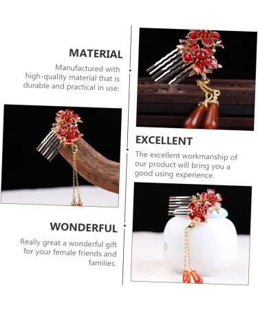 Ipetboom 1pc Hair Comb Women Hair Accessories Wedding Hair Clip Hair Jewels for Women Hair Retro Insert Comb Japanese Decor Agate Wedding Hair Decor Combs Pearl China Miss Copper - Buy Online on GoSupps.com