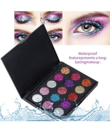 Shop 15 Colors Glitter Eyeshadow - Vibrant Glitter Eyeshadow Powder for Stunning Eye Looks | International Shipping Available - Buy Online on GoSupps.com