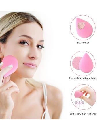 6 Pcs Makeup Blender Beauty Sponge Set - Latex-Free Sponges for Liquid, Cream, and Powder Foundation - Super Soft Beauty Blender Set in Light Pink - Buy Online on GoSupps.com