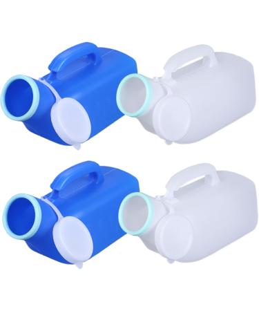 2Pcs Urinal for Men 1200ML Portable Urinal Spill Proof Pee Bottles with Lid & Handle Thick Plastic Male Urinal Large Opening Mens Urinals with Wraped Edge for Travel Hospital White Portable - Buy Online on GoSupps.com