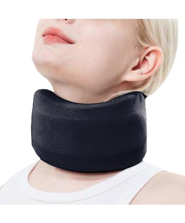 Neck Brace Adjustable Foam Neck Wraps | Soft Neck Support Brace for Sleeping Aligns & Stabilizes Vertebrae Ensures Stability for Women & Men Black M - Buy Online on GoSupps.com