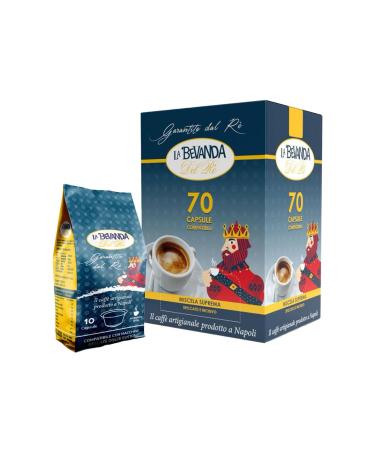 La Bevanda Del Re - 70 Coffee Capsules Compatible with Dolce Gusto - Suprema Blend