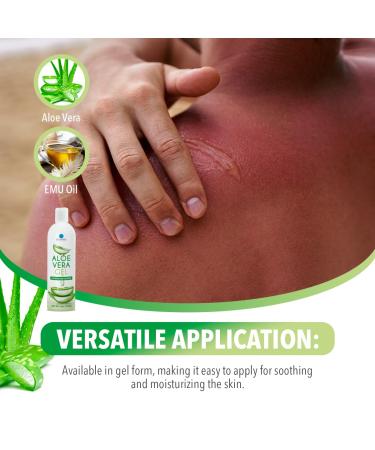 Dr. Robaina Natural Aloe Vera Gel with Emu Oil Hydrating & Soothing Daily Skin Care for Dry Skin Sun-Exposed Comfort & Irritation Relief Non-Greasy Quick-Absorbing 12 oz | Made in USA 1 Unit - Buy Online on GoSupps.com