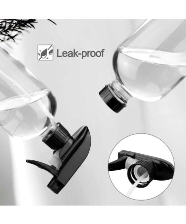 16oz Clear Glass Spray Bottle - Refillable Boston Round Container with Labels & Adjustable Nozzle for Cleaning, Gardening, Aromatherapy, Pets, Plant, Hair - 1 Pack - Buy Online on GoSupps.com