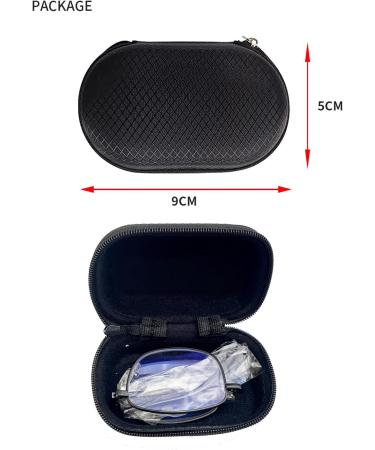 Lanlang Foldable Reading Glasses for Men & Women - Blue Light Filter Mini Anti-Blue 0-4 Diopters | FM-001 Black - Buy Online on GoSupps.com